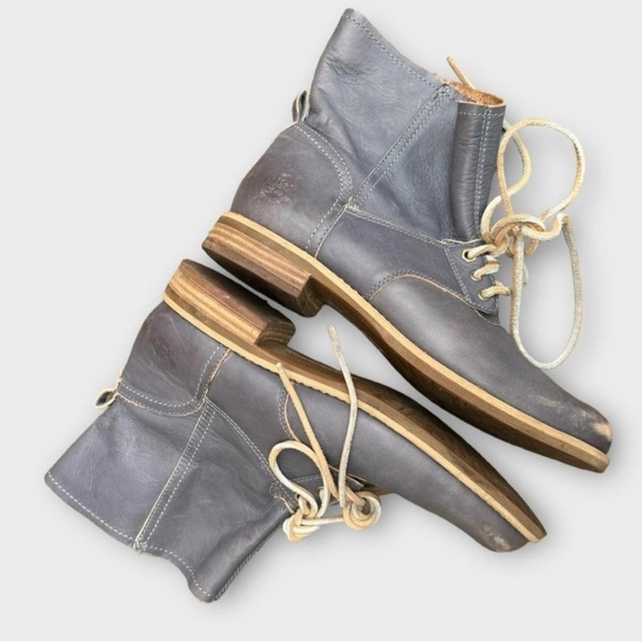 Timberland Navy Leather Lace-Up Boots - Picture 4 of 8